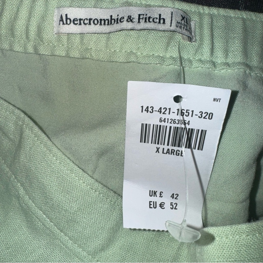 Abercrombie & Fitch Mint Green Linen Blend Mini Skirt Size XL NWT! - Picture 6 of 7
